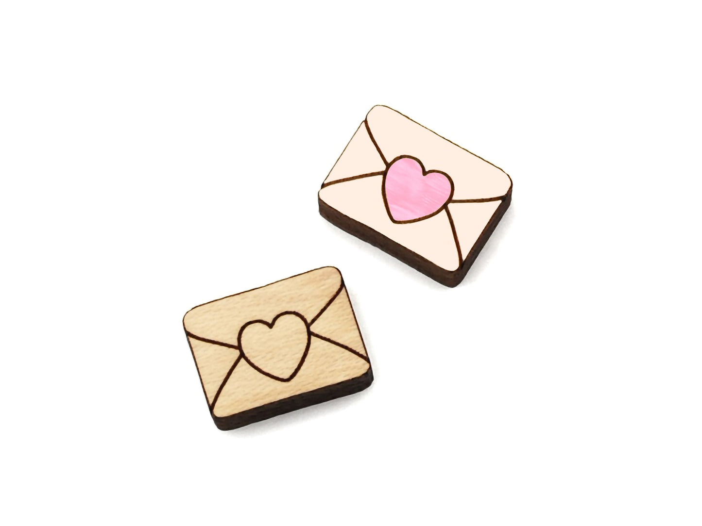 Love Letter Wood Cabochon Earring Blanks