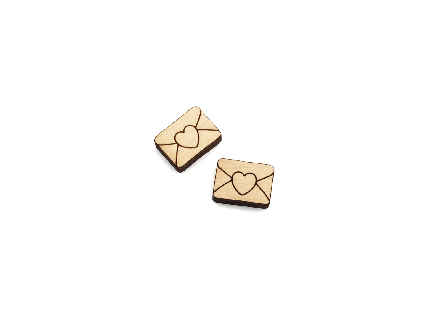 Love Letter Wood Cabochon Earring Blanks