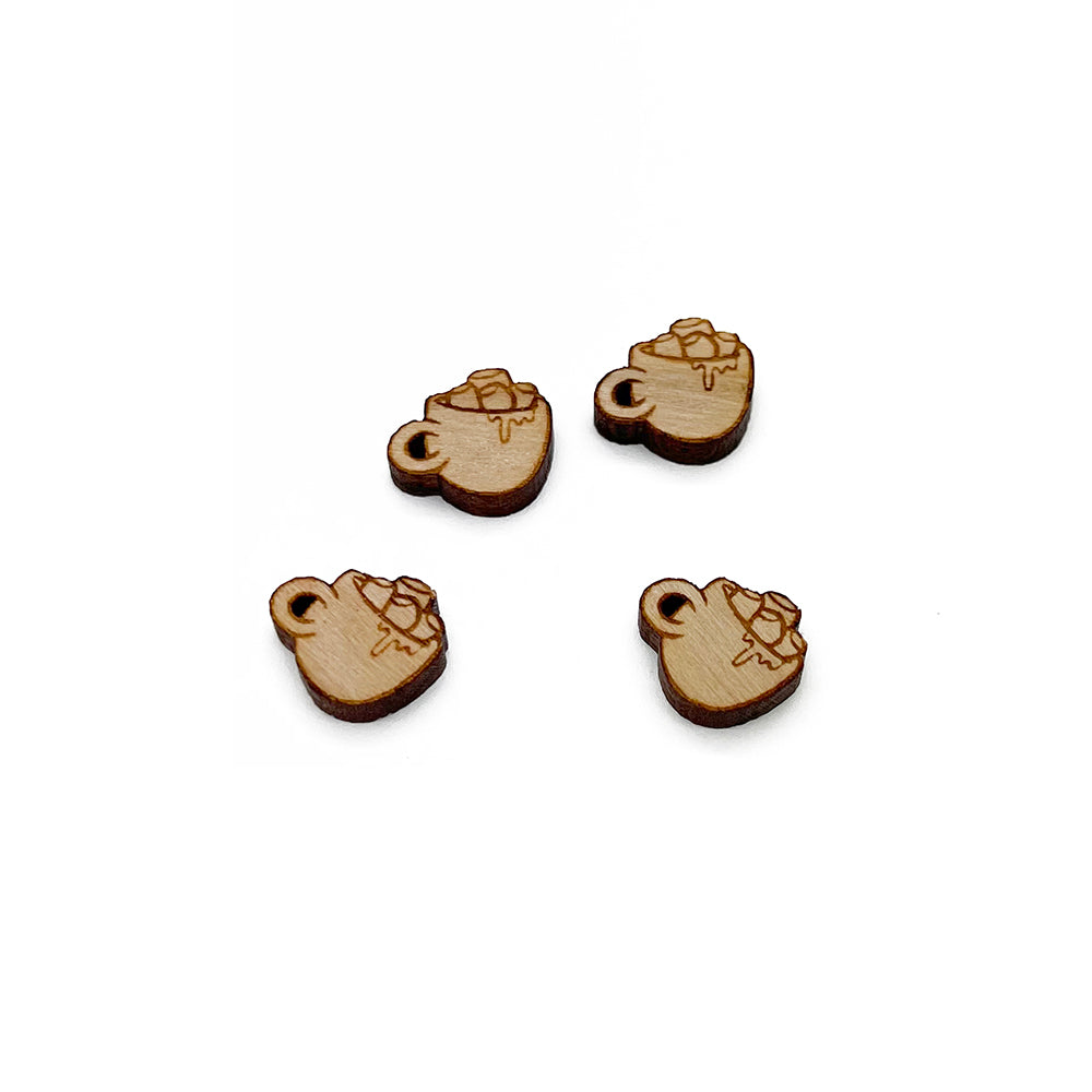 Hot Cocoa Engraved Mini Wood Jewelry Blanks