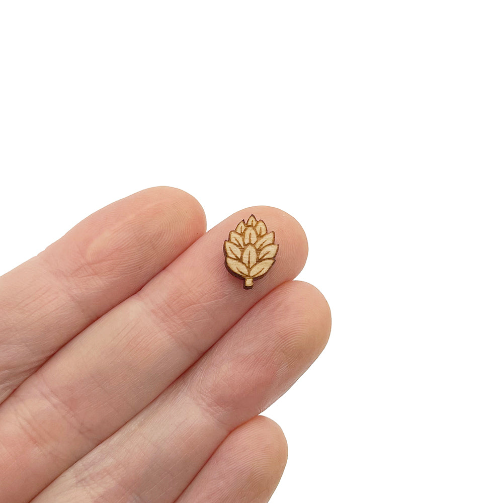 Simple Hops Engraved Mini Wood Jewelry Blanks