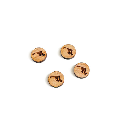 Maryland Engraved Mini Circle Shaped Wood Jewelry Blanks