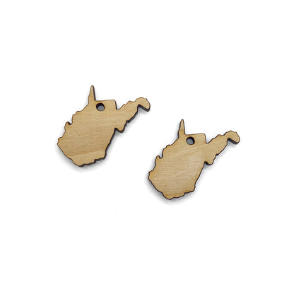 West Virginia Shaped Jewelry Charm Blanks