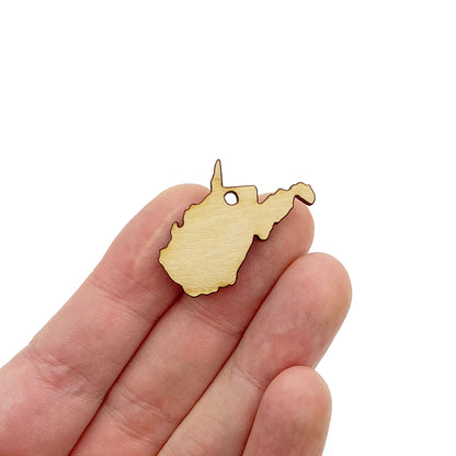 West Virginia Shaped Jewelry Charm Blanks