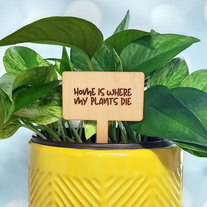 Funny House Plant Markers in Rectangle Shape