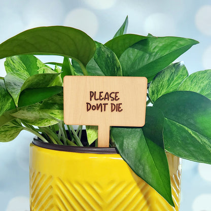 Funny House Plant Markers in Rectangle Shape