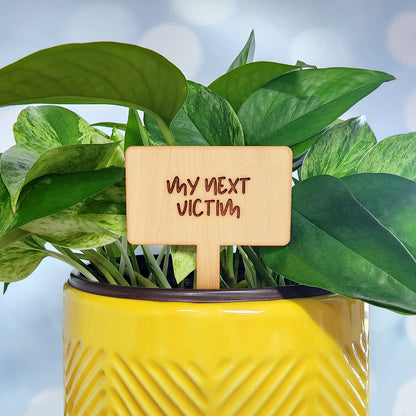 Funny House Plant Markers in Rectangle Shape