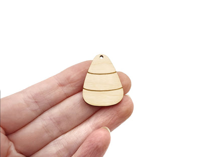 Candy Corn Wood Jewelry Charm Blanks