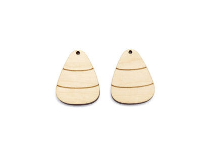 Candy Corn Wood Jewelry Charm Blanks