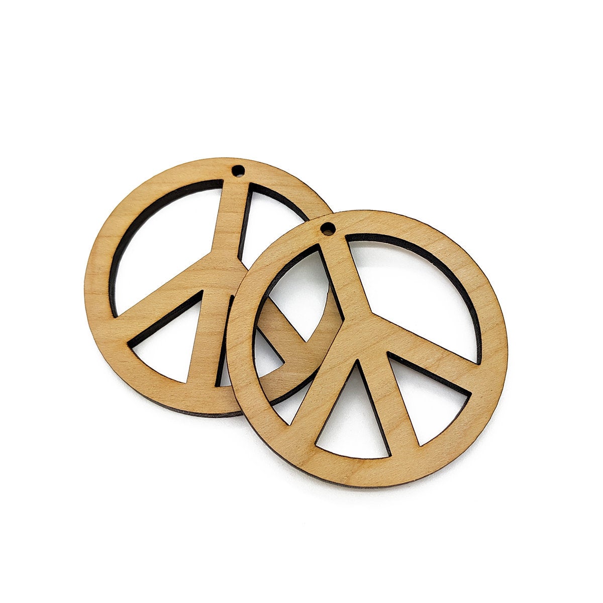 Peace Sign Hoop Jewelry Charm Blanks