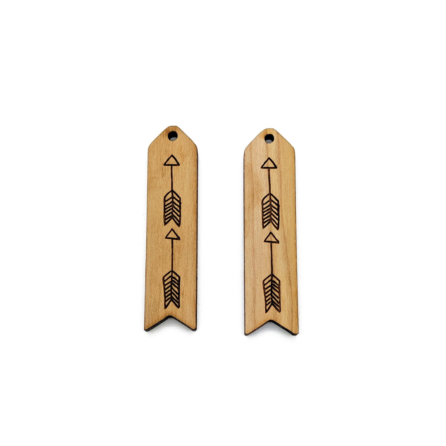 Arrows Arrow Bar Engraved Wood Jewelry Charm Blanks