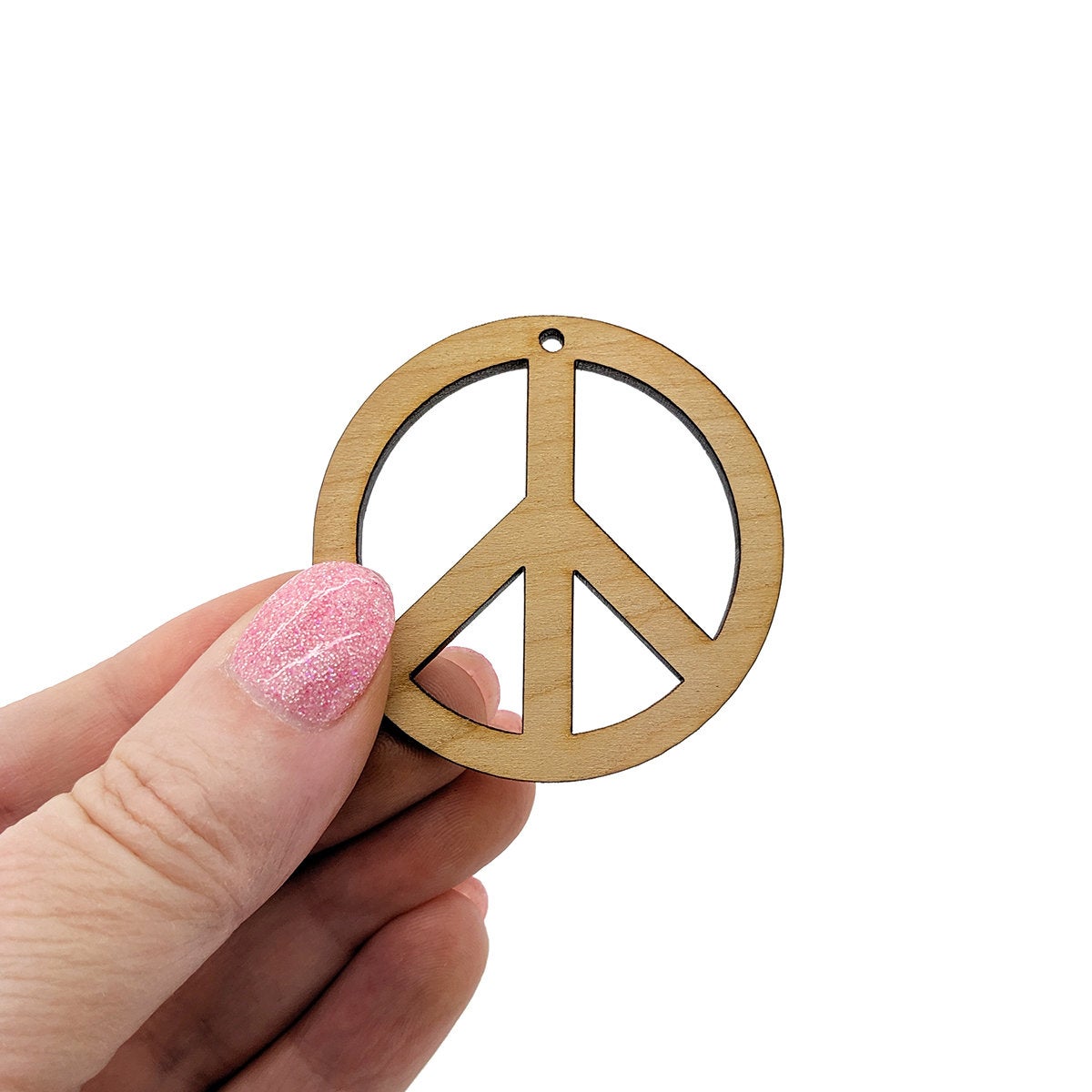 Peace Sign Hoop Jewelry Charm Blanks