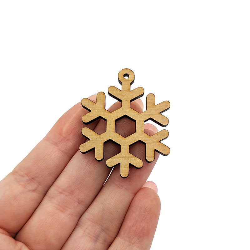 Snowflake Shaped Jewelry Charm Blanks