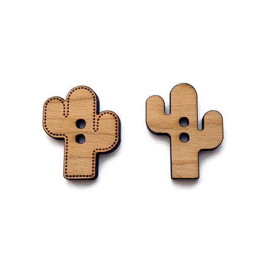 Cactus Shaped Button Blanks