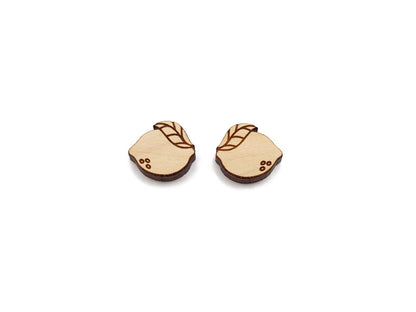 These lemon & leaf engraved flat-back wood cabochon blanks are the perfect size to create stud earrings. You can paint them or keep the natural wood look with stains.